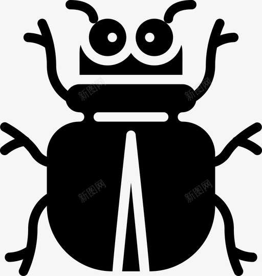 甲虫虫虫2填充图标svg_新图网 https://ixintu.com 填充 甲虫 虫虫