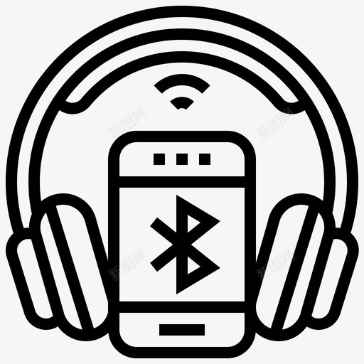 耳机小工具22线状图标svg_新图网 https://ixintu.com 小工 工具 线状 耳机