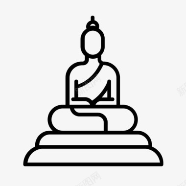 佛教僧侣宗教图标图标