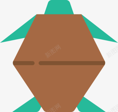 海龟折纸4扁平图标图标