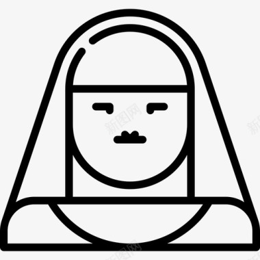 修女工作8直系图标图标