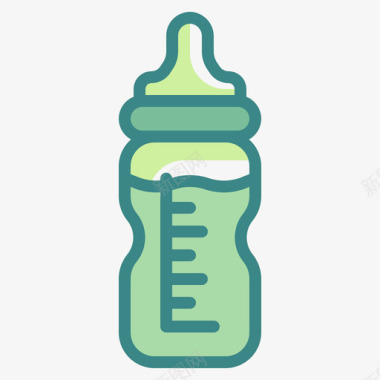 奶瓶母亲节27双色调图标图标