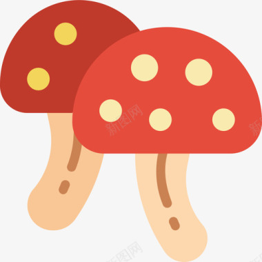 蘑菇嬉皮士时代4扁平图标图标
