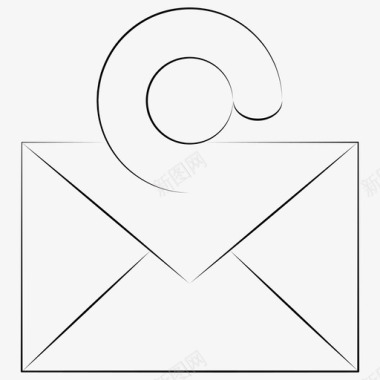 电子邮件收件箱手绘联系人图标图标