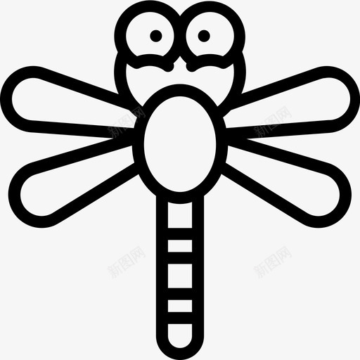 蜻蜓虫虫3线状图标svg_新图网 https://ixintu.com 线状 虫虫 蜻蜓