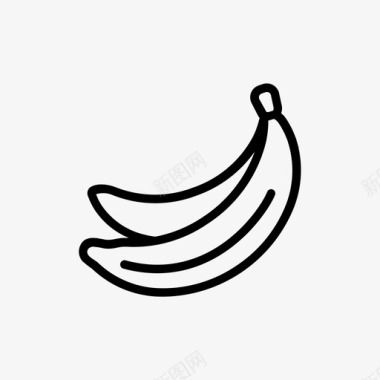香蕉水果热带水果图标图标