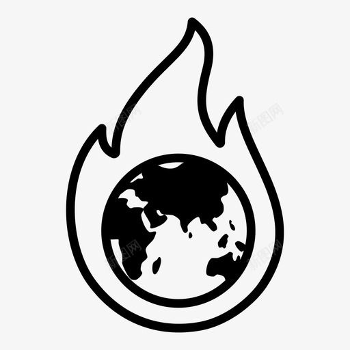 全球变暖气候变化地球温度图标svg_新图网 https://ixintu.com 全球 变暖 地球 气候变化 温度 生态