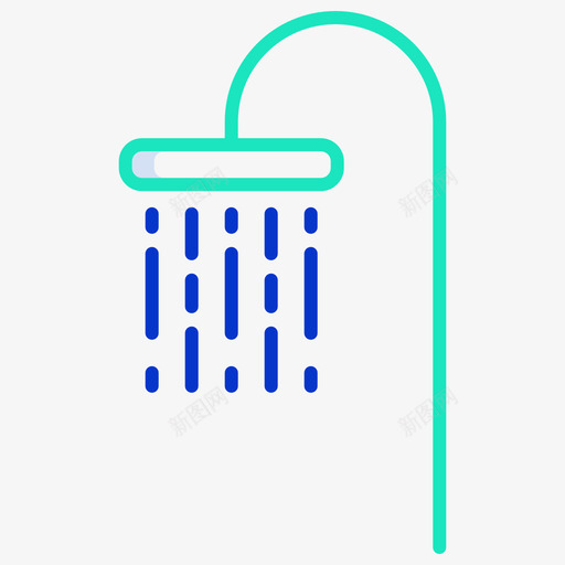 淋浴旅行259线性颜色图标svg_新图网 https://ixintu.com 旅行 淋浴 线性 颜色