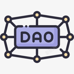颜色分散分散式加密货币80线性颜色图标高清图片