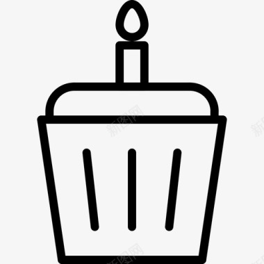 生日蛋糕生日派对45直系图标图标