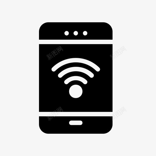 移动wifi热点信号图标svg_新图网 https://ixintu.com 48像素 wifi 信号 字形 数字 无线 热点 移动 营销