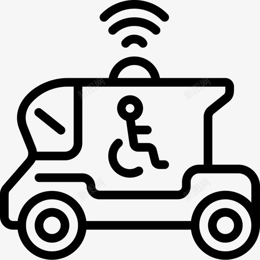 自动驾驶汽车未来交通2直线型图标svg_新图网 https://ixintu.com 交通 未来 汽车 直线 线型 自动 驾驶