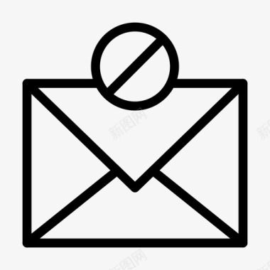 阻止消息禁止邮件图标图标
