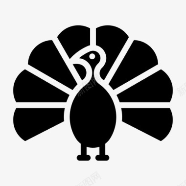 孔雀动物鸟图标图标