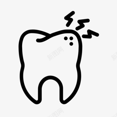 牙痛口腔油漆图标图标