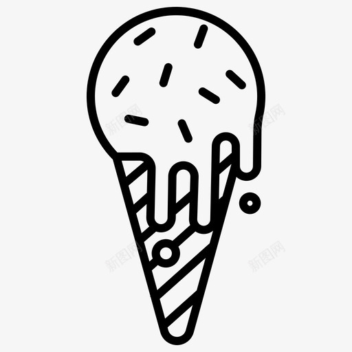 冰淇淋筒咖啡图标1轮廓svg_新图网 https://ixintu.com 冰淇淋 咖啡 图标 轮廓