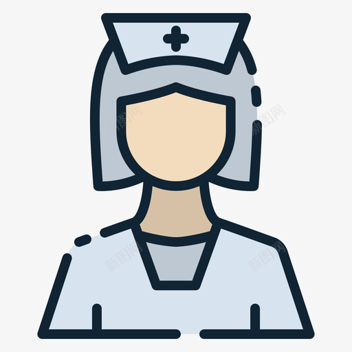 护士医用205线性颜色图标svg_新图网 https://ixintu.com 医用 护士 线性 颜色