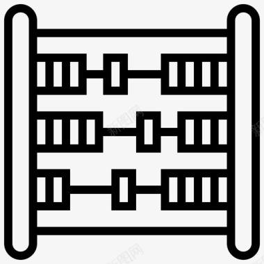 算盘税务1直线图标图标