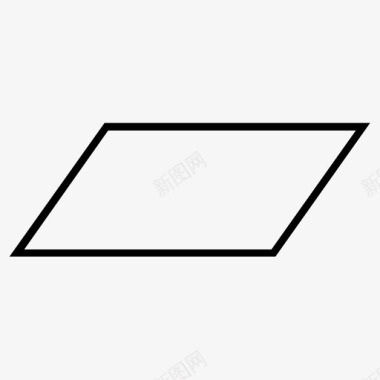 平行四边形场平面图标图标