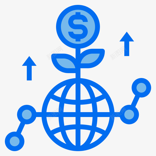 货币增长银行和金融41蓝色图标svg_新图网 https://ixintu.com 增长 蓝色 货币 金融 银行