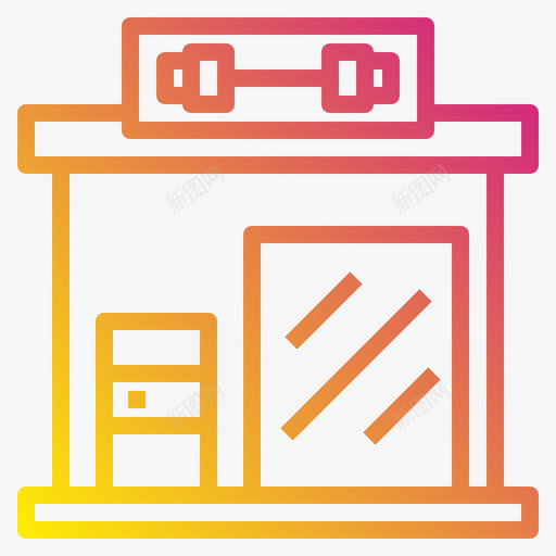 健身房73号楼斜坡图标svg_新图网 https://ixintu.com 73号楼 健身房 斜坡