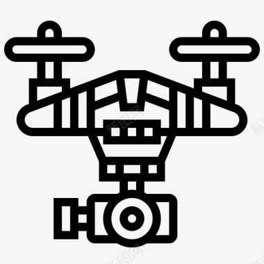 无人机飞机照相机图标图标