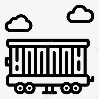 拖车集装箱火车图标图标