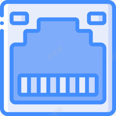 以太网信息技术10蓝色图标图标