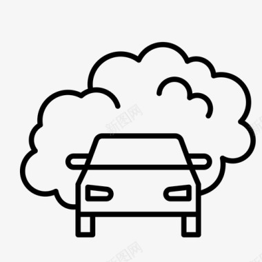 汽车污染空气污染汽车图标图标
