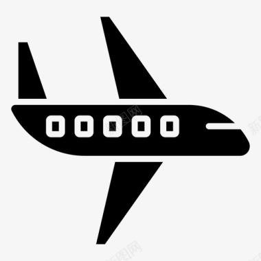 飞机旅行256字形图标图标