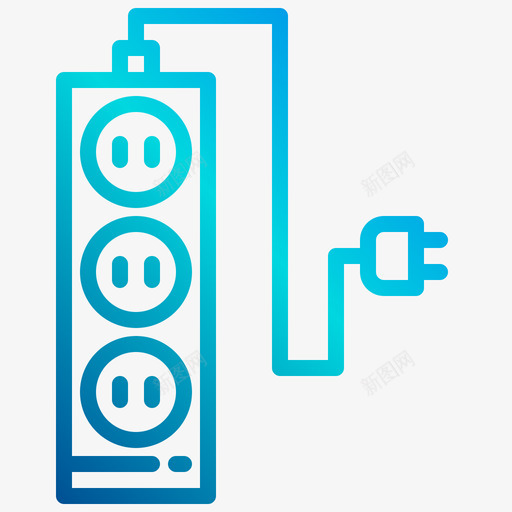 插头家用设备14线性梯度图标svg_新图网 https://ixintu.com 家用 插头 梯度 线性 设备