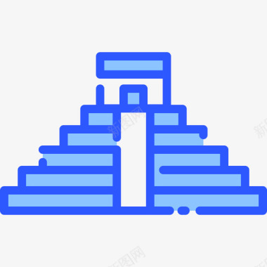 金字塔landmark31蓝色图标图标