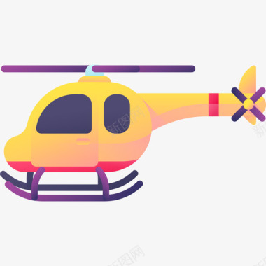 直升机运输174彩色图标图标