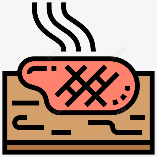 牛排烧烤和烧烤派对3原色图标svg_新图网 https://ixintu.com 原色 派对 烧烤 牛排