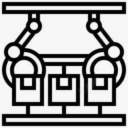 装配生产装配批量生产15线性图标高清图片