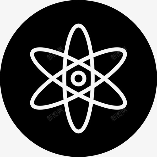 原子教育实验图标svg_新图网 https://ixintu.com 原子 实验 徽章 教育 科学