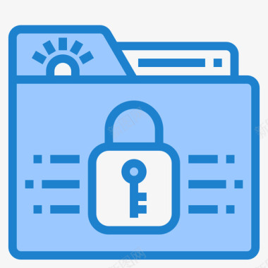 文件夹网络安全31蓝色图标图标