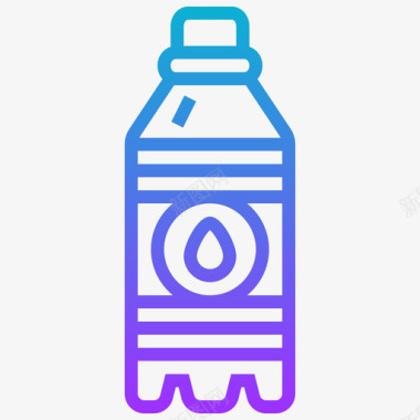 水瓶饮料41梯度图标图标