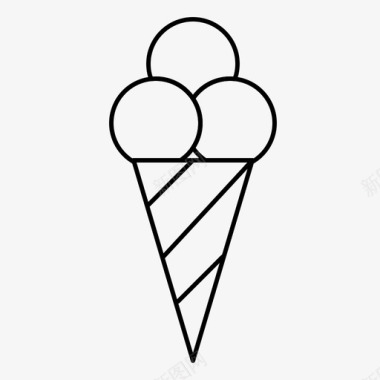 沙滩蛋卷冰淇淋图标图标