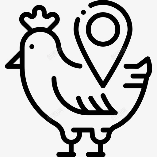 鸡肉智能农场72线性图标svg_新图网 https://ixintu.com 农场 智能 线性 鸡肉