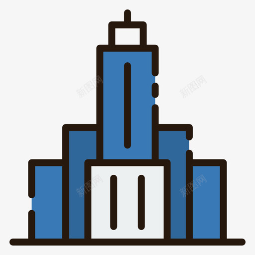帝国大厦美国20线性颜色图标svg_新图网 https://ixintu.com 大厦 帝国 线性 美国 颜色