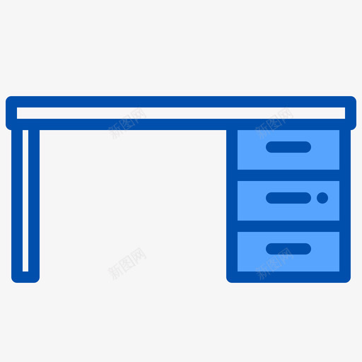 办公桌家用设备16蓝色图标svg_新图网 https://ixintu.com 办公桌 家用 蓝色 设备