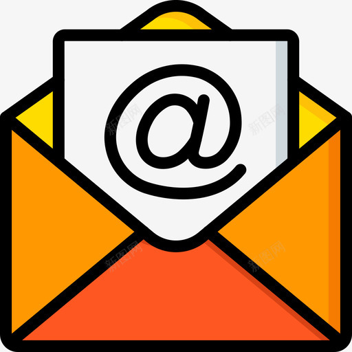 电子邮件信息技术9线颜色图标svg_新图网 https://ixintu.com 信息技术 电子邮件 颜色