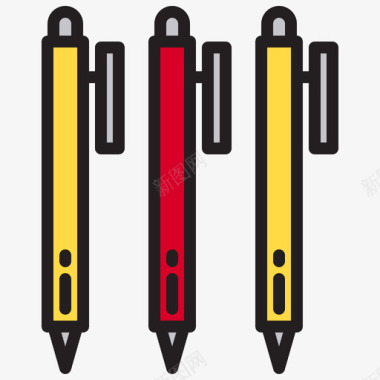 钢笔政治5线颜色图标图标