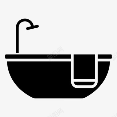 浴缸家具装饰雕刻图标图标