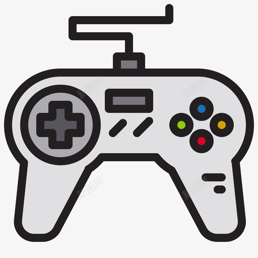 Gamepad游戏23线性颜色图标svg_新图网 https://ixintu.com Gamepad 游戏 线性 颜色