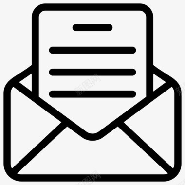打开电子邮件通信邮件信封图标图标