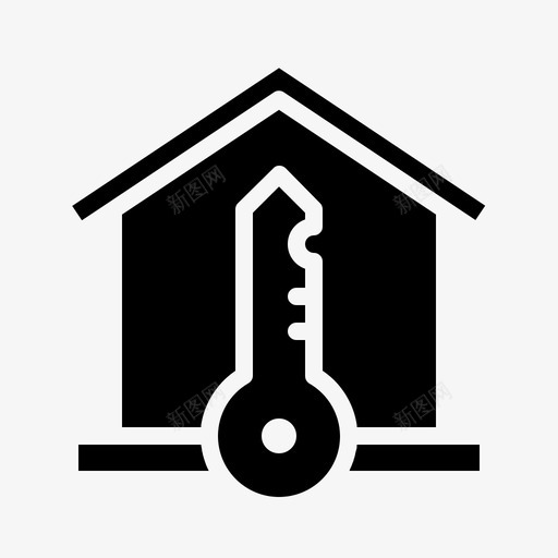 房子钥匙财产房地产图标svg_新图网 https://ixintu.com 安全 房地产 房子 财产 钥匙 雕文