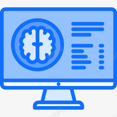 大脑医疗技术10蓝色图标图标