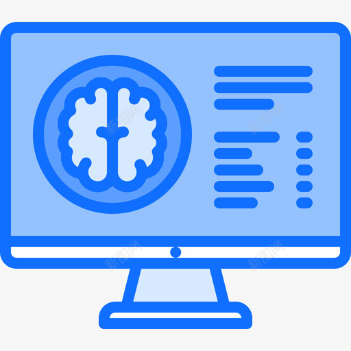 大脑医疗技术10蓝色图标svg_新图网 https://ixintu.com 医疗 大脑 技术 蓝色
